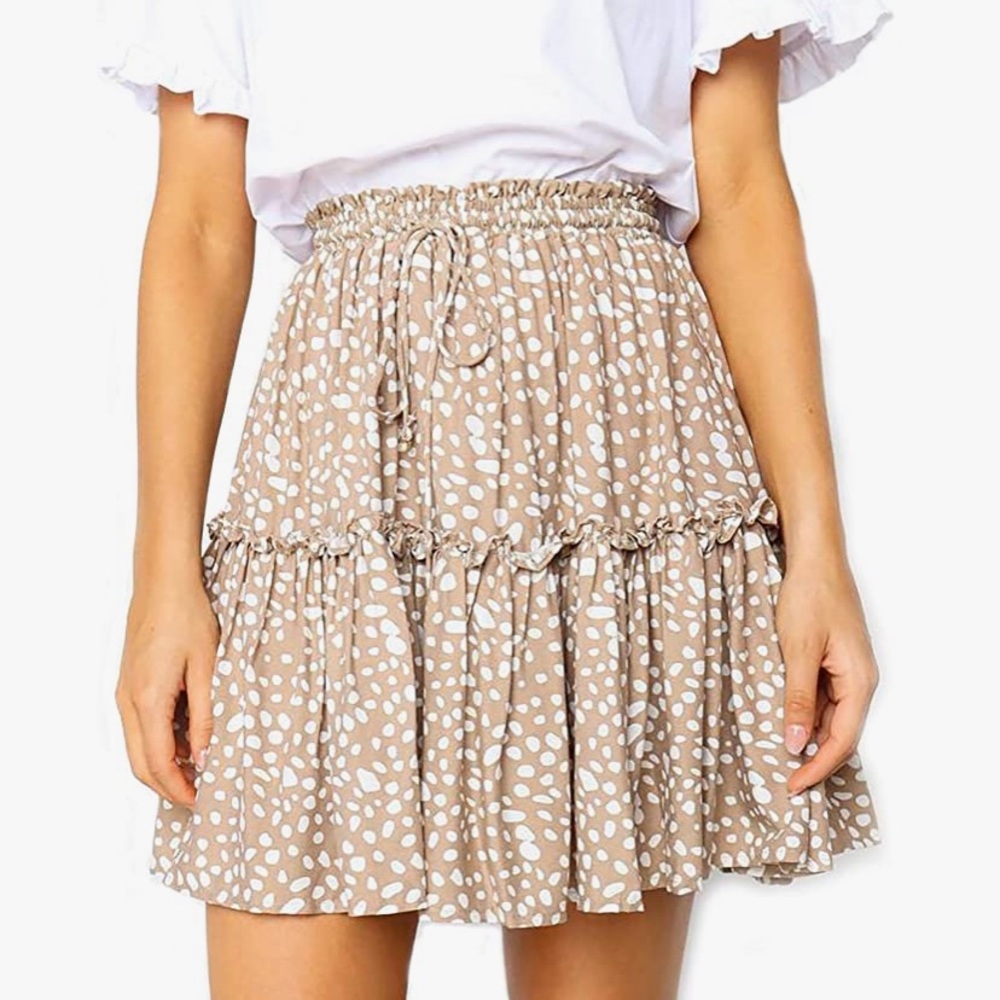 Beige & White Skirt
